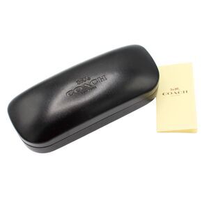 Coach New York Black Hard Eye Glass Case Sun Glass Storage Holder with Pamphlet